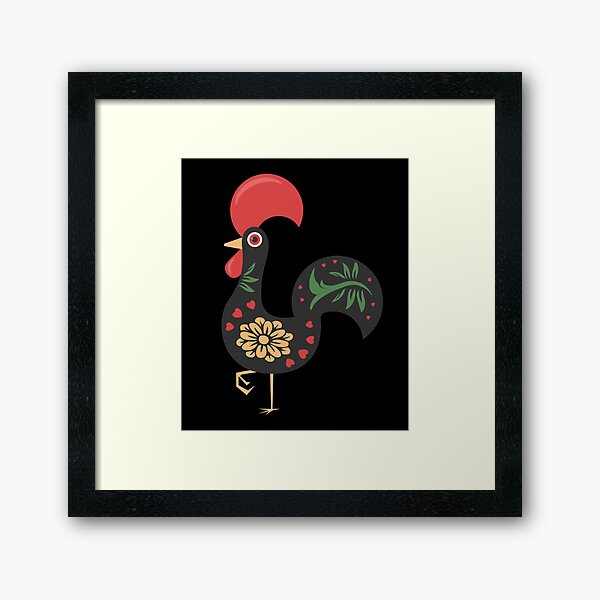 Portuguese Rooster Good Luck Roosters Barcelos Rooster Framed Art Print