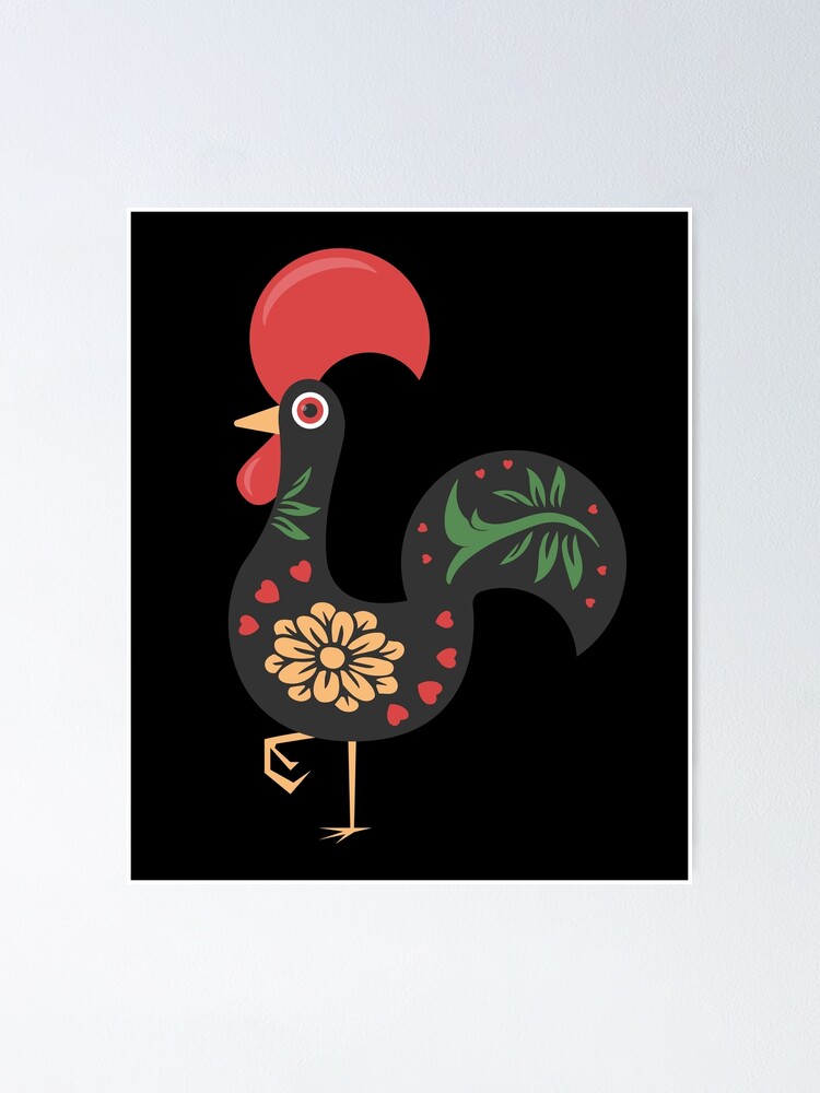 "Portuguese Rooster Good Luck Roosters Barcelos Rooster" Poster by
