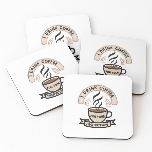 Item preview, I Drink Coffee For Your Protection Embroidered Patch Design designed and sold by ArtDesignTp.