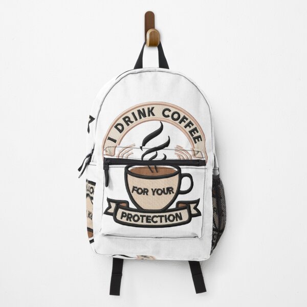 Item preview, I Drink Coffee For Your Protection Embroidered Patch Design designed and sold by ArtDesignTp.