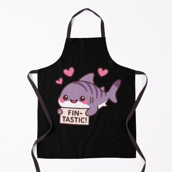 Item preview, Kawaii Zebra Shark Holding FIN-TASTIC Sign – Cute Ocean Animal designed and sold by My Cool Store.