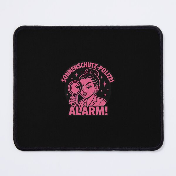 Item preview, SUNSCREEN POLICE – ALARM! Cheeky beautician with magnifying glass & SPF attitude designed and sold by Tuschycosmetx.