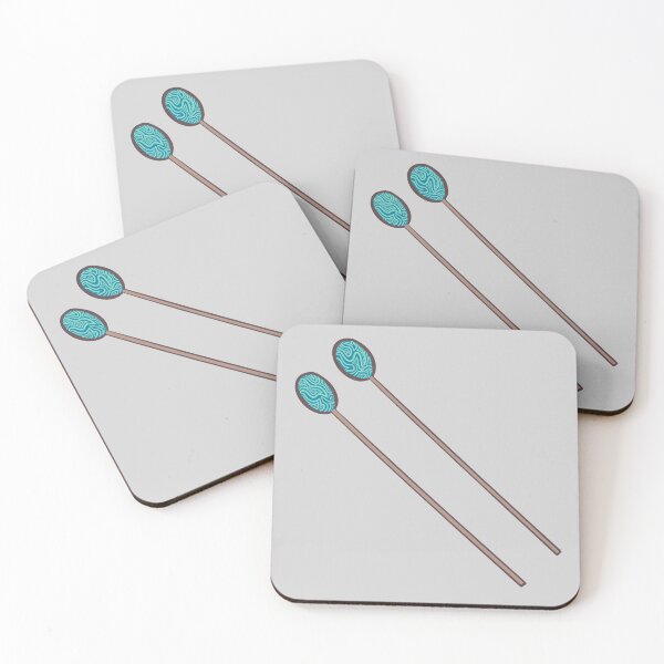 Item preview, Blue Marimba Mallets Pair of Percussion Sticks (Tilted) designed and sold by Roxee Jo.