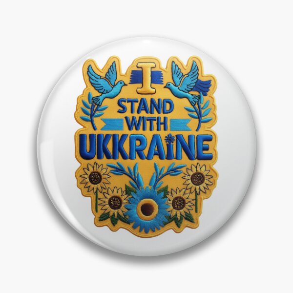 Item preview, I Stand With Ukraine Embroidered Patch designed and sold by ArtDesignTp.