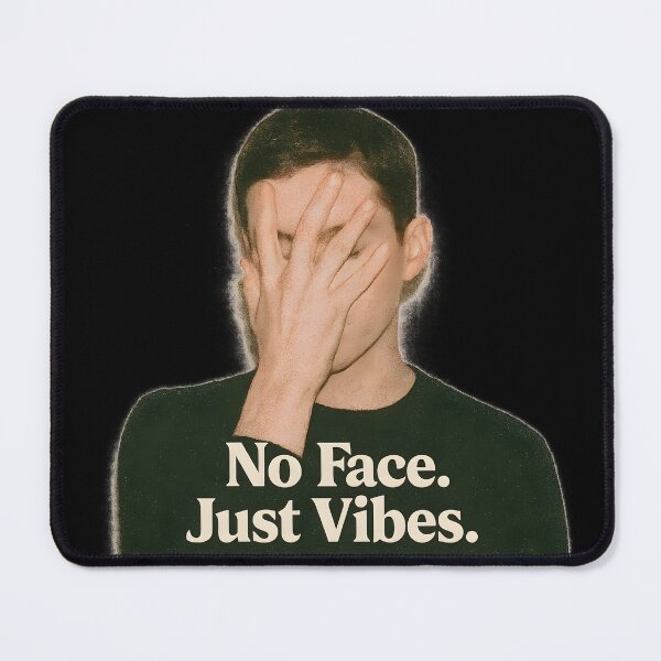 Item preview, No Face Just Vibes – Aesthetic Statement Tee designed and sold by MysticArtisan.