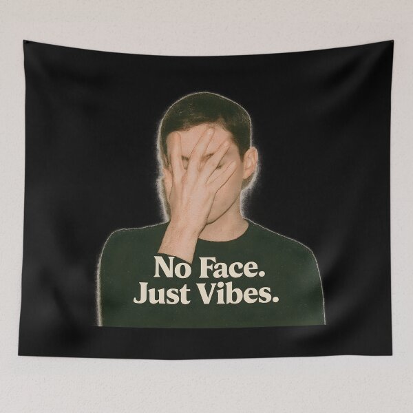 Item preview, No Face Just Vibes – Aesthetic Statement Tee designed and sold by MysticArtisan.