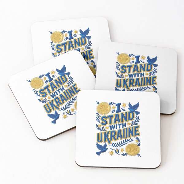 Item preview, I Stand With Ukraine Embroidered Patch Design designed and sold by ArtDesignTp.
