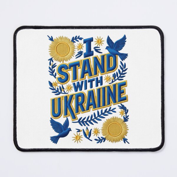 Item preview, I Stand With Ukraine Embroidered Patch Design designed and sold by ArtDesignTp.