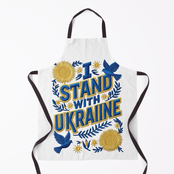 Item preview, I Stand With Ukraine Embroidered Patch Design designed and sold by ArtDesignTp.