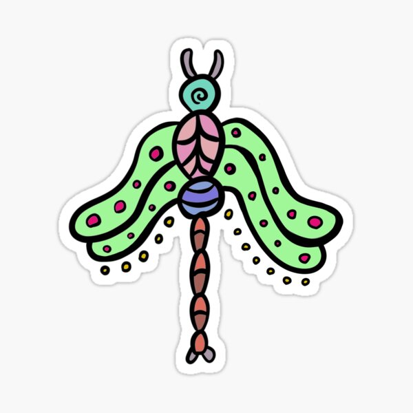 Item preview, Cute Cartoon Colorful Dragonfly designed and sold by Roxee Jo.