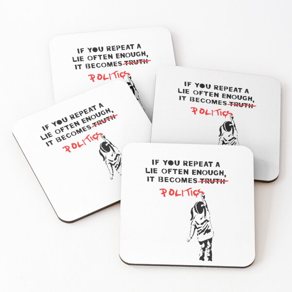 Item preview, Banksy Style Political Graffiti Quote Art designed and sold by InnaPo ⭐⭐⭐⭐⭐.
