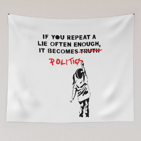 Item preview, Banksy Style Political Graffiti Quote Art designed and sold by InnaPo ⭐⭐⭐⭐⭐.