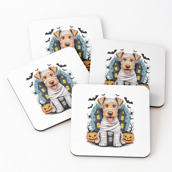 Item preview, Spooky Airedale Terrier Halloween Mummy Dog designed and sold by TheAnimalZ00.