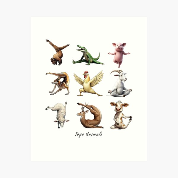 Item preview, Yoga Animals designed and sold by ArtShare.