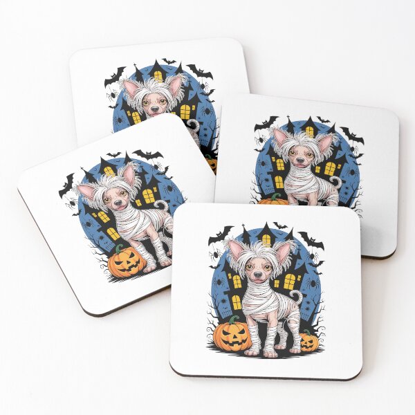 Item preview, Spooky Chinese Crested Halloween Mummy Dog designed and sold by TheAnimalZ00.