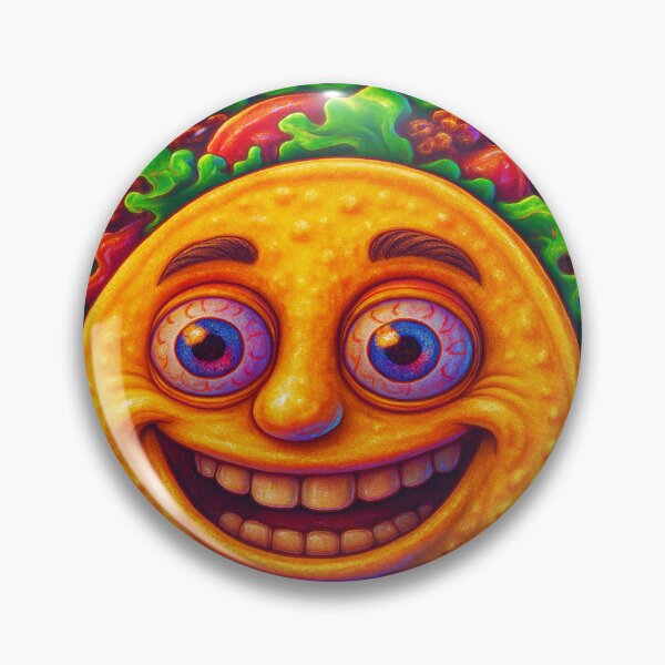 Item preview, Taco Trip – Psychedelic Smiling Taco Character designed and sold by buzzprints1234.