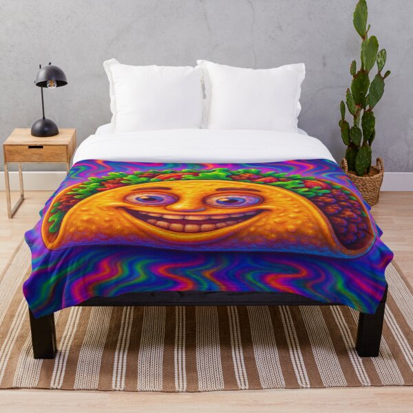 Item preview, Taco Trip – Psychedelic Smiling Taco Character designed and sold by buzzprints1234.
