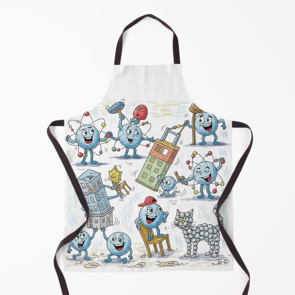 Item preview, Playful Cartoon of Anthropomorphic Atoms in Action designed and sold by Cloud-Riders.
