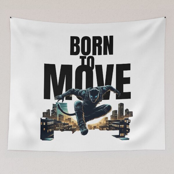 Item preview, Born to Move – Stealth Panther in the Cityscape Art designed and sold by JenniferCreaArte .