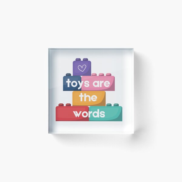 Item preview, Toys Are the Words – Play Therapy Building Blocks Sticker for Child Therapists designed and sold by macydanielle.