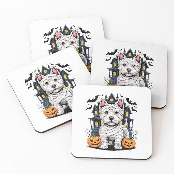 Item preview, Spooky West Highland White Terrier Halloween Mummy Dog designed and sold by TheAnimalZ00.