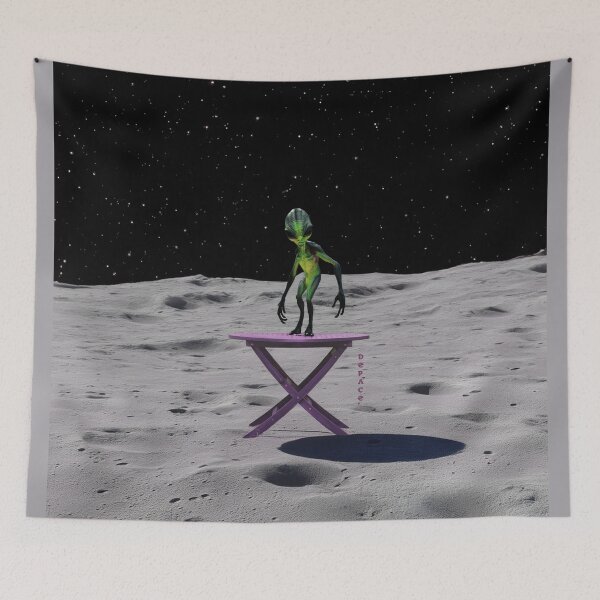 Item preview, Tiny Table Big Moon and One Very Curious Alien - dePace' designed and sold by mrpropcake.