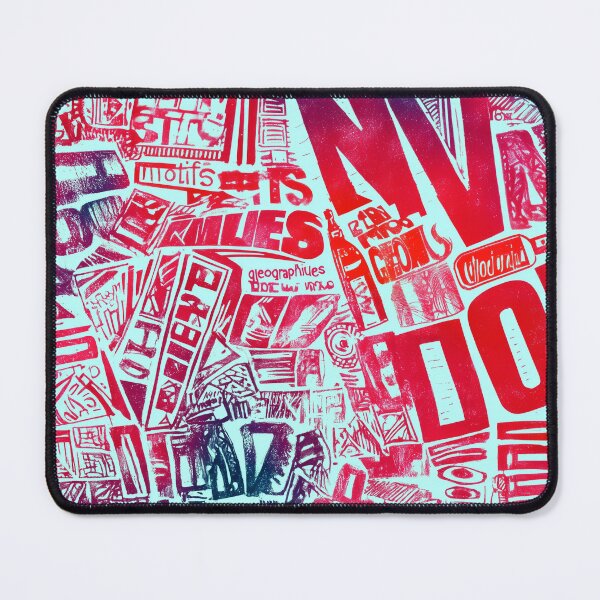 Item preview, Red Blue Typography Storm - Urban Collage Art designed and sold by djovan.