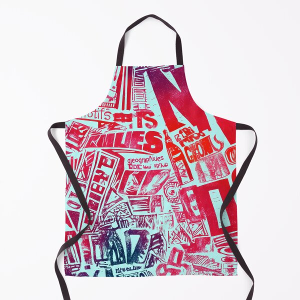 Item preview, Red Blue Typography Storm - Urban Collage Art designed and sold by djovan.