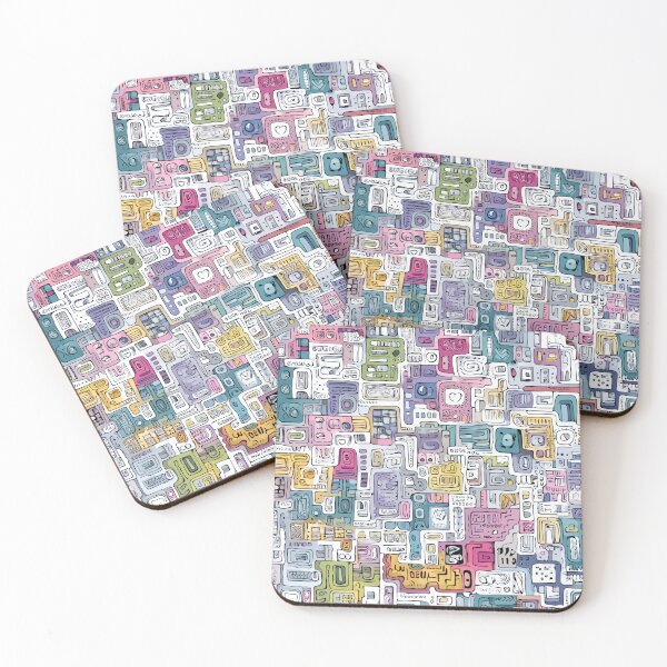Item preview, Colorful Abstract Symbols - Modern Doodle Art Collection designed and sold by djovan.