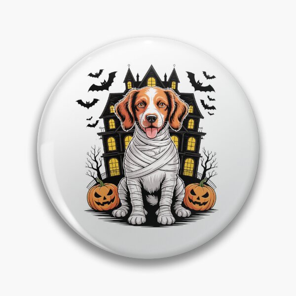 Item preview, Spooky Brittany Spaniel Halloween Mummy Dog designed and sold by TheAnimalZ00.
