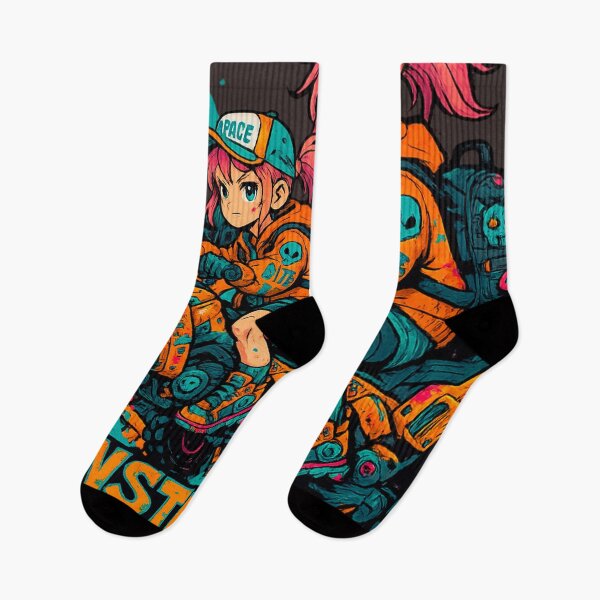 Item preview, Monster Space Rider: Neon Rebel on Wheels designed and sold by Thaivi Design.