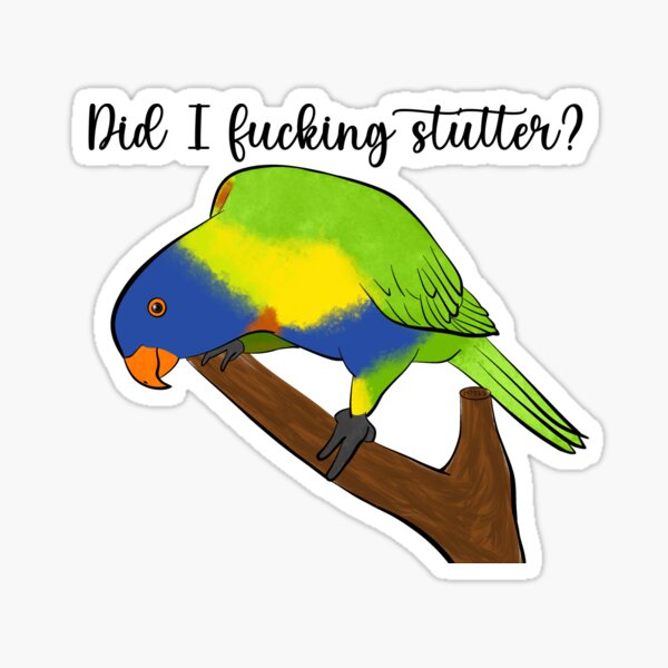 Item preview, Birds with threatening auras lorikeet  designed and sold by Tails89.