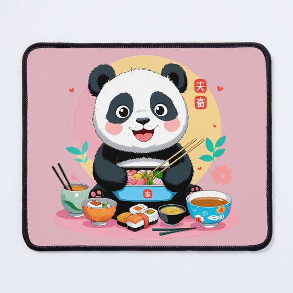 Item preview, Kawaii Panda with Bento Box designed and sold by Chibloom.