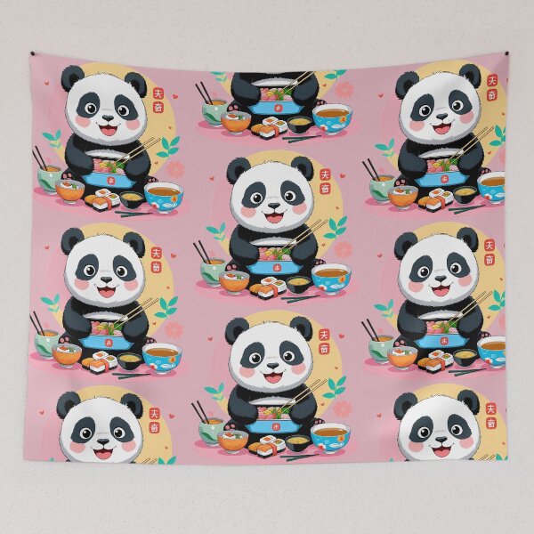 Item preview, Kawaii Panda with Bento Box designed and sold by Chibloom.