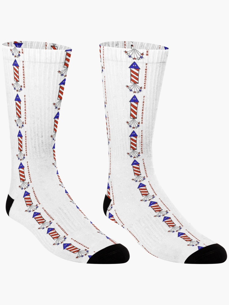 Thumbnail 3 of 5, Socks, Firecracker designed and sold by Shelly Moore.