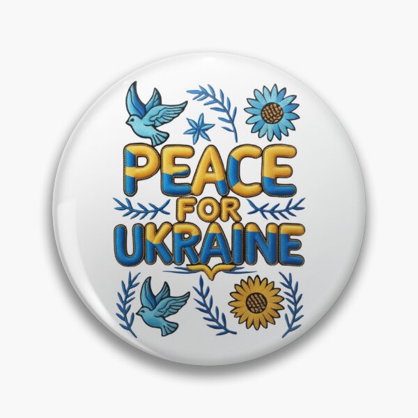 Item preview, Peace for Ukraine Embroidered Patch Design designed and sold by ArtDesignTp.