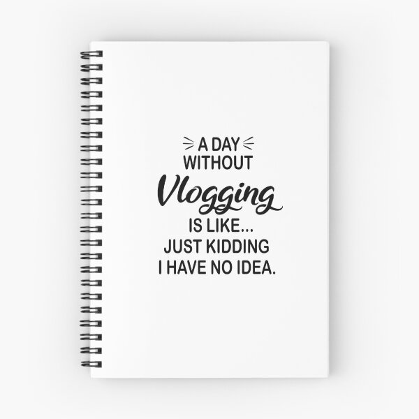 Aperçu de l'œuvre Une journée sans vlogging, c'est comme une blague - Funny Vlogging Lover créée et vendue par Watsonarts.