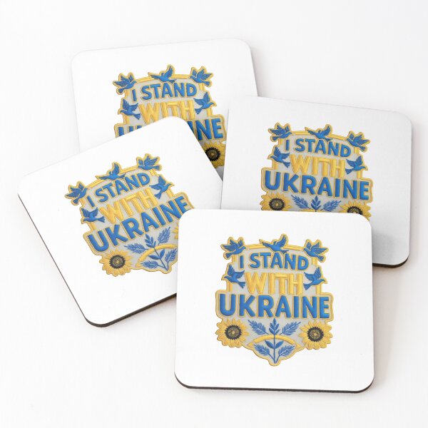 Item preview, I Stand With Ukraine Embroidered Patch Design designed and sold by ArtDesignTp.