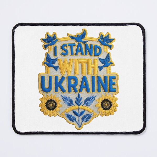 Item preview, I Stand With Ukraine Embroidered Patch Design designed and sold by ArtDesignTp.