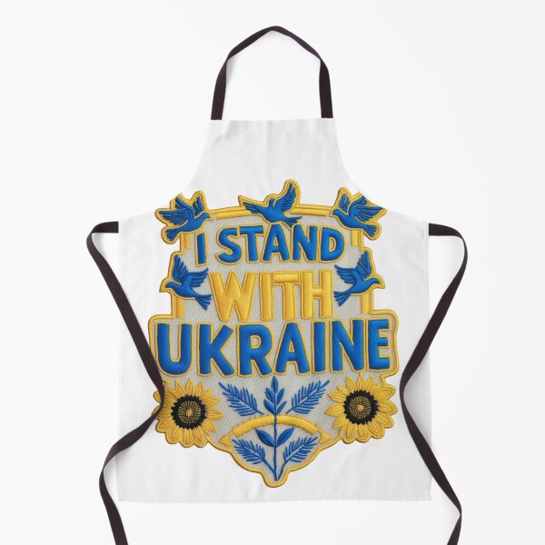 Item preview, I Stand With Ukraine Embroidered Patch Design designed and sold by ArtDesignTp.