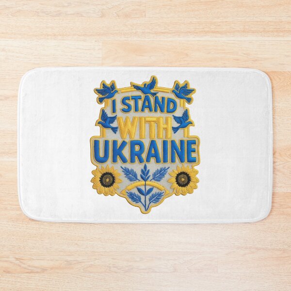 Item preview, I Stand With Ukraine Embroidered Patch Design designed and sold by ArtDesignTp.