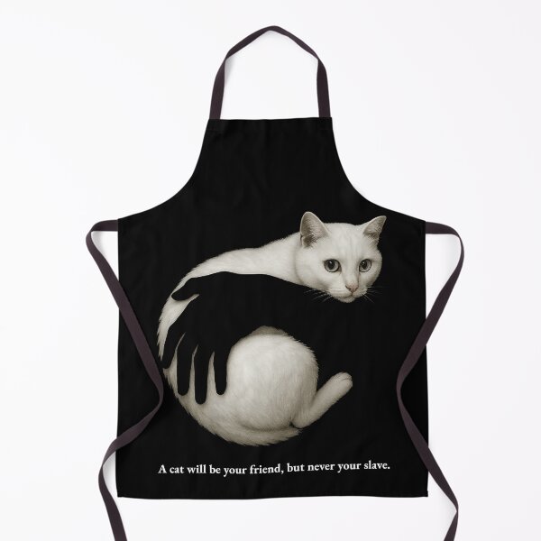 Aperçu de l'œuvre Chat blanc serré dans ses bras par une main d'ombre créée et vendue par Patternicity.