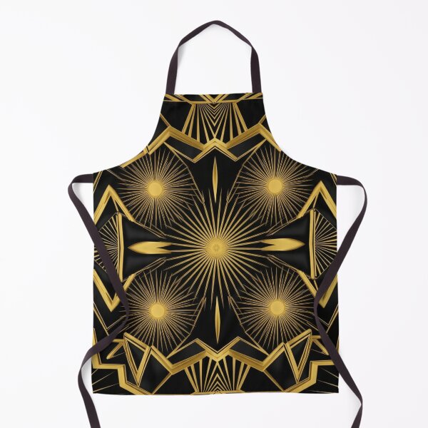 Artikelvorschau, Opulentes Art Deco Muster in Gold und Schwarz entworfen und verkauft von Owcomm.