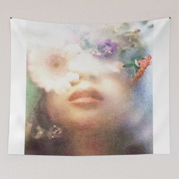 Item preview, foggy flower face designed and sold by pinkdrinksoul.