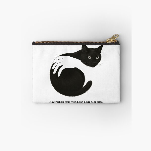 Item preview, Gato negro sostenido por una mano pálida designed and sold by Patternicity.
