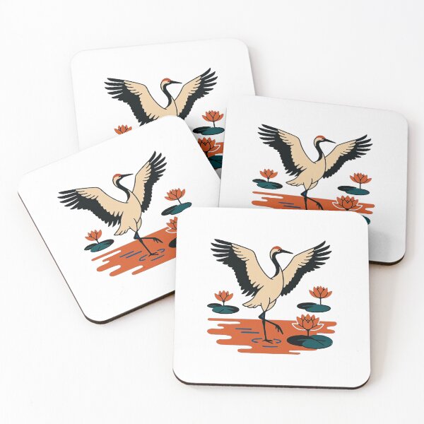 Item preview,  Crane Elegance: Wings & Lotus designed and sold by Route and Render.