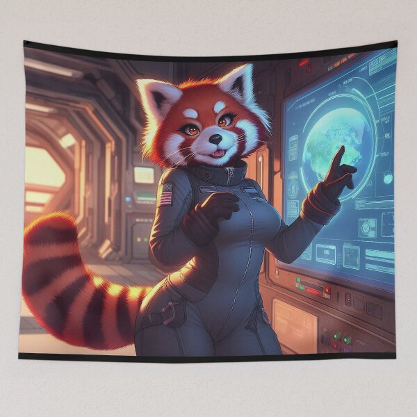 Item preview, Red Panda Consults the Spatial Charts designed and sold by nikkolaus.