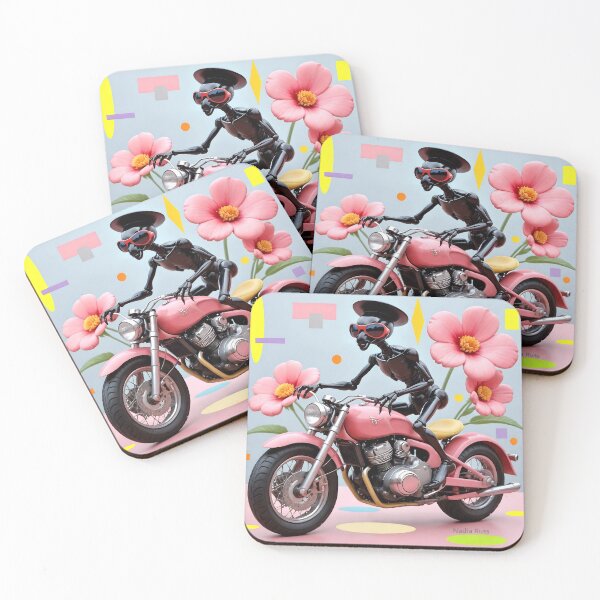Item preview, Black Ant Riding Pink Superbike designed and sold by Nadia Russ Design.