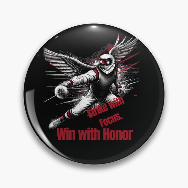 Item preview, Strike with Focus – Fencing Hawk Warrior Art designed and sold by JenniferCreaArte .