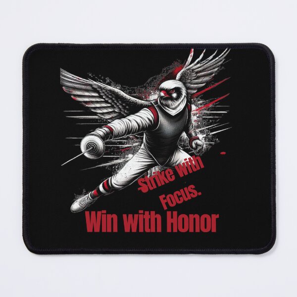 Item preview, Strike with Focus – Fencing Hawk Warrior Art designed and sold by JenniferCreaArte .